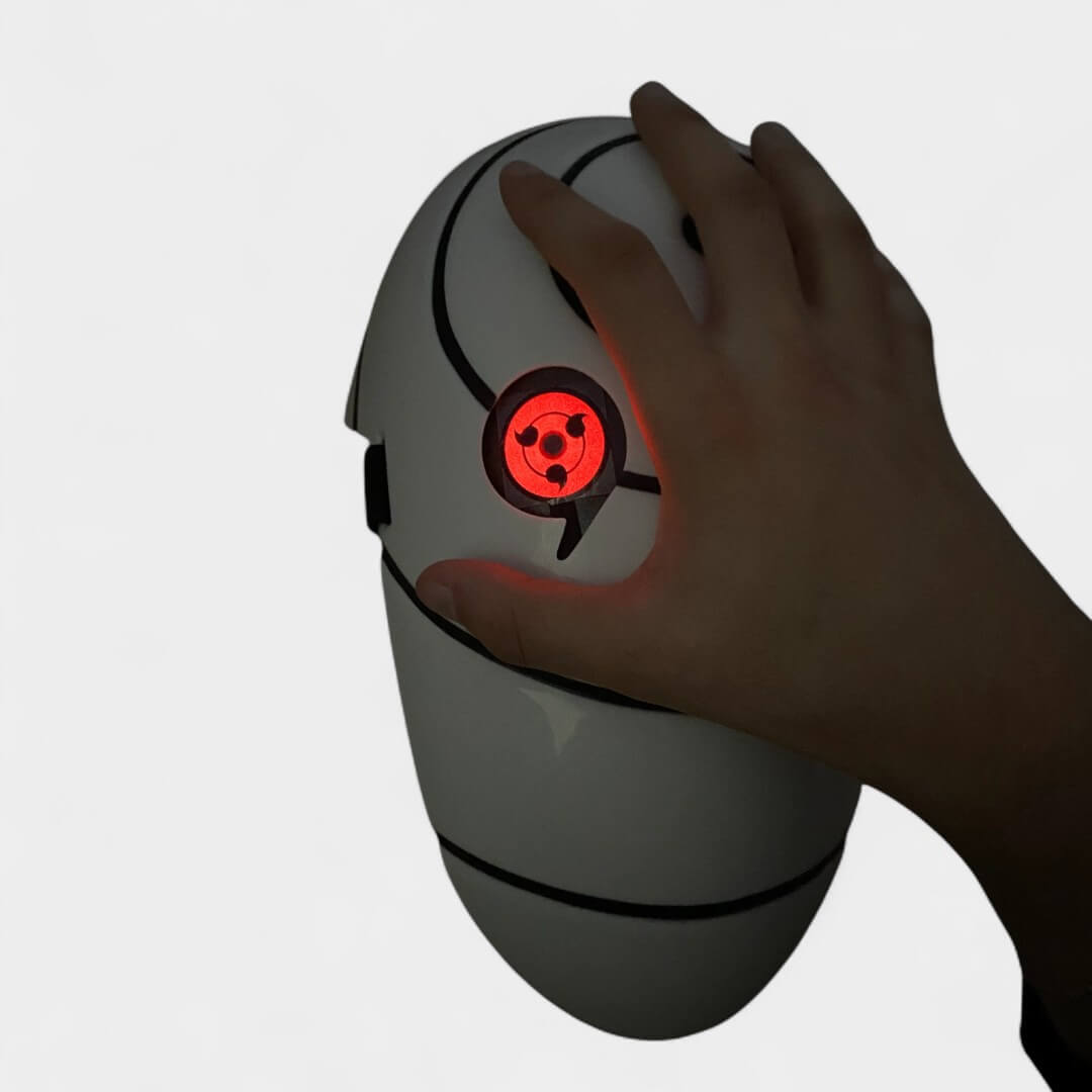 MÁSCARA OBITO UCHIHA OLHOS COM LED
