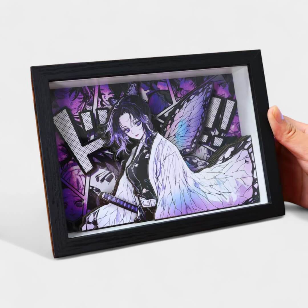 QUADRO DE VIDRO 3D DE DEMON SLAYER