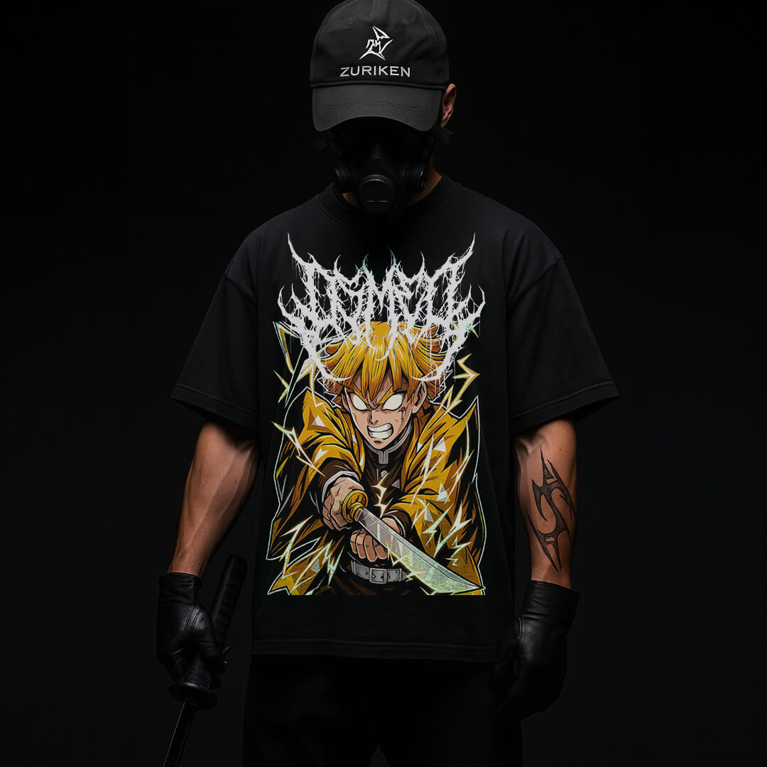 CAMISETA OVERSIZED PREMIUM DEMON SLAYER ZENITSU