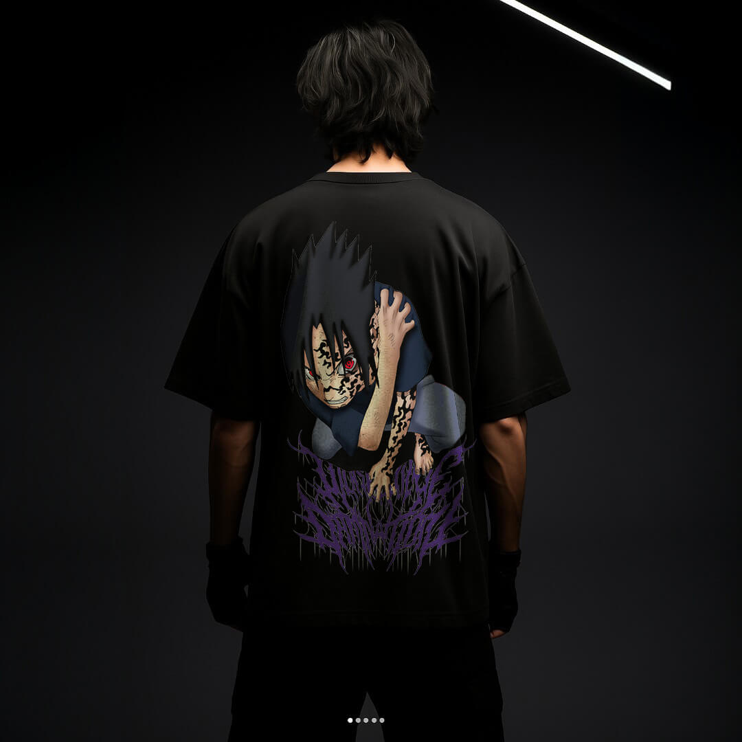 CAMISETA OVERSIZED PREMIUM NARUTO SASUKE