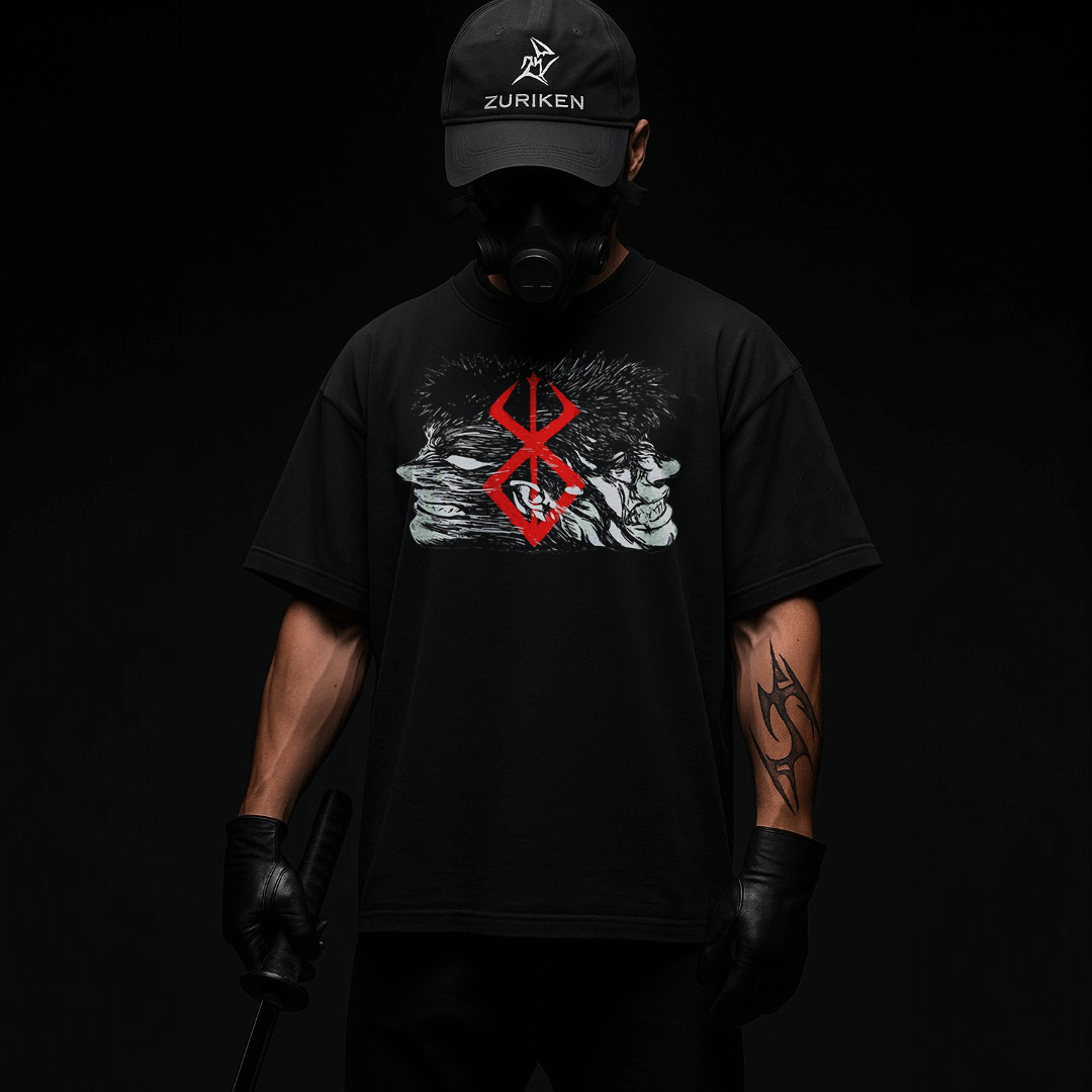 CAMISETA OVERSIZED PREMIUM BERSERK GUTS CONFUSÃO