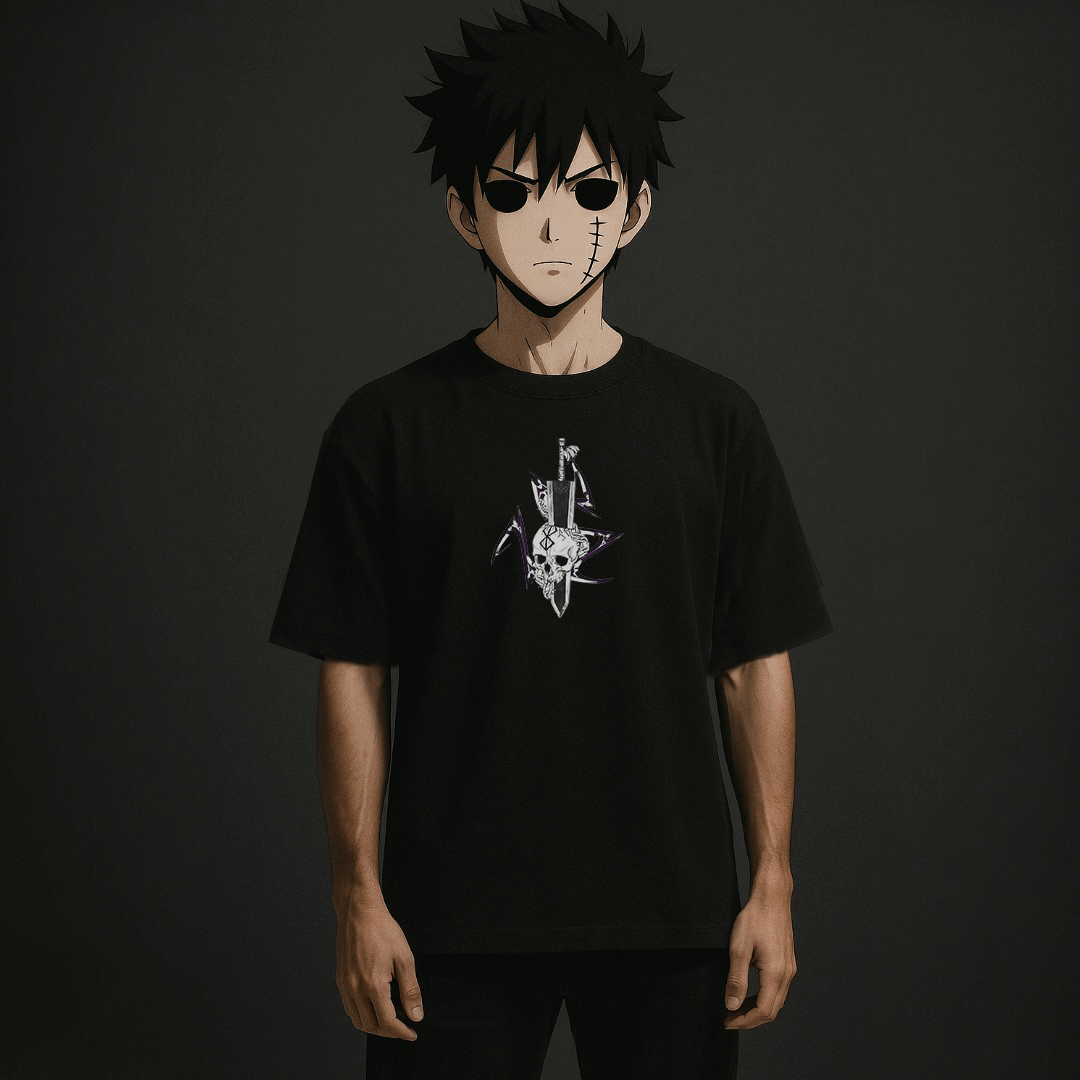 CAMISETA OVERSIZED PREMIUM BERSERK GUTS SKULL