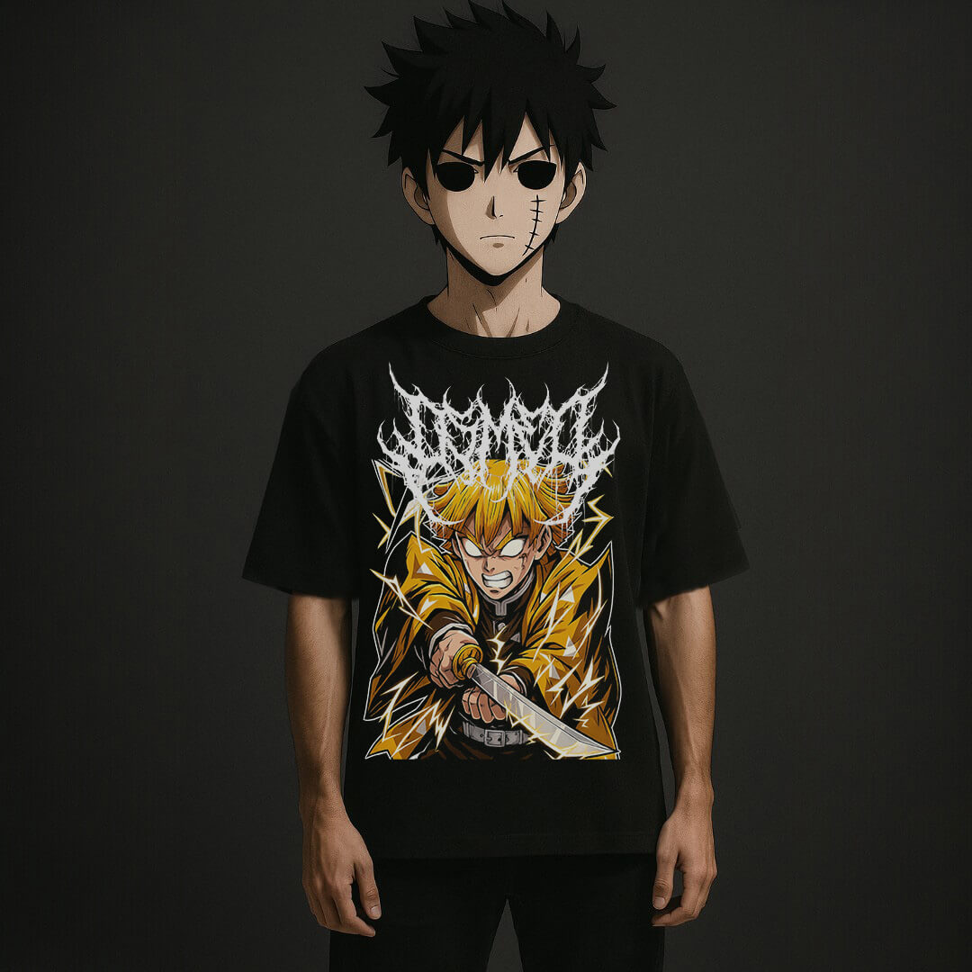 CAMISETA OVERSIZED PREMIUM DEMON SLAYER ZENITSU