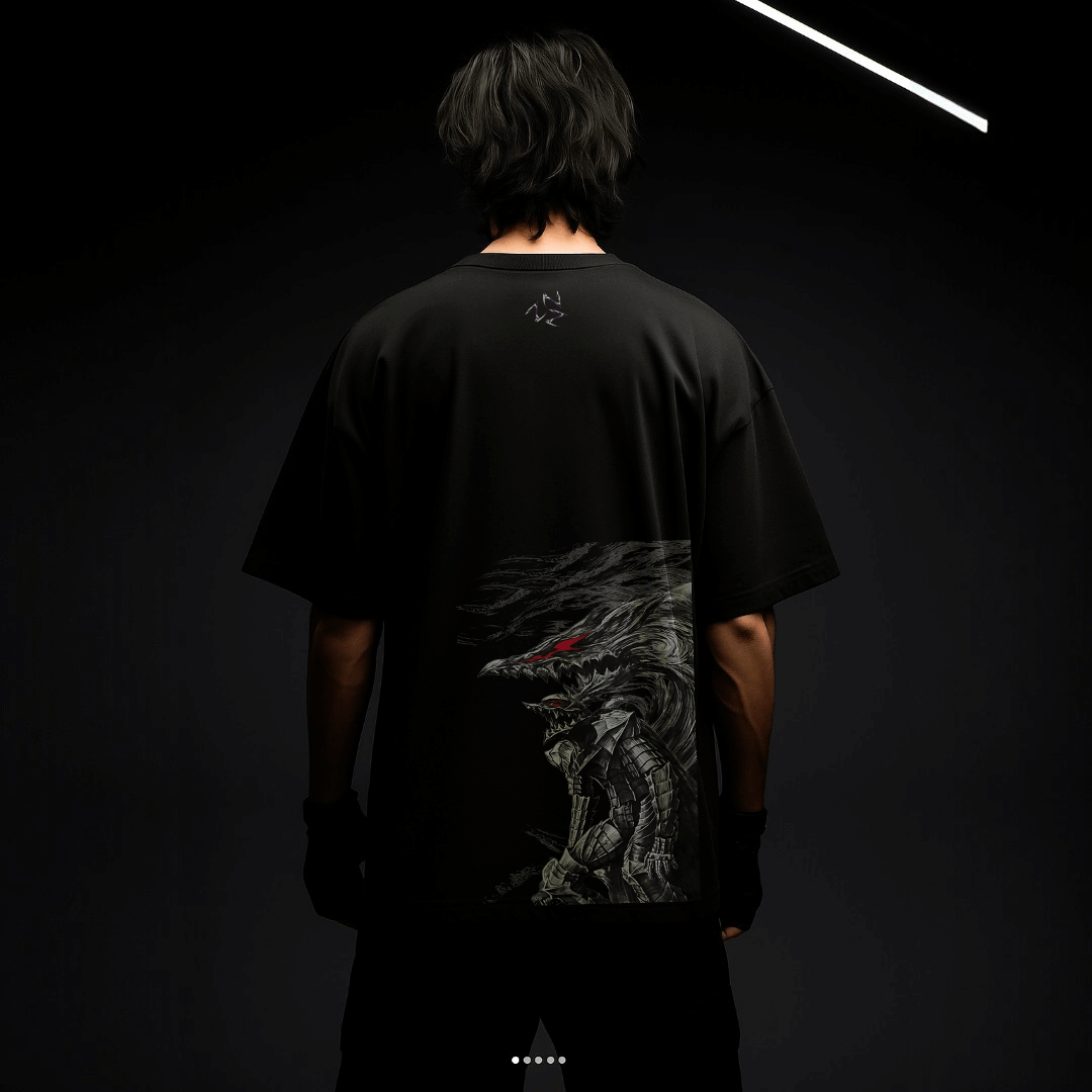 CAMISETA OVERSIZED PREMIUM BERSERK GUTS CONFUSÃO