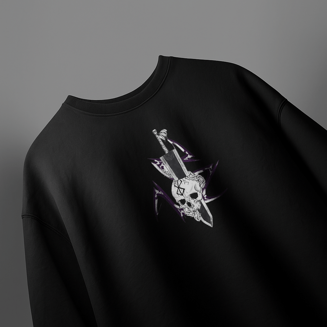 CAMISETA OVERSIZED PREMIUM BERSERK GUTS SKULL