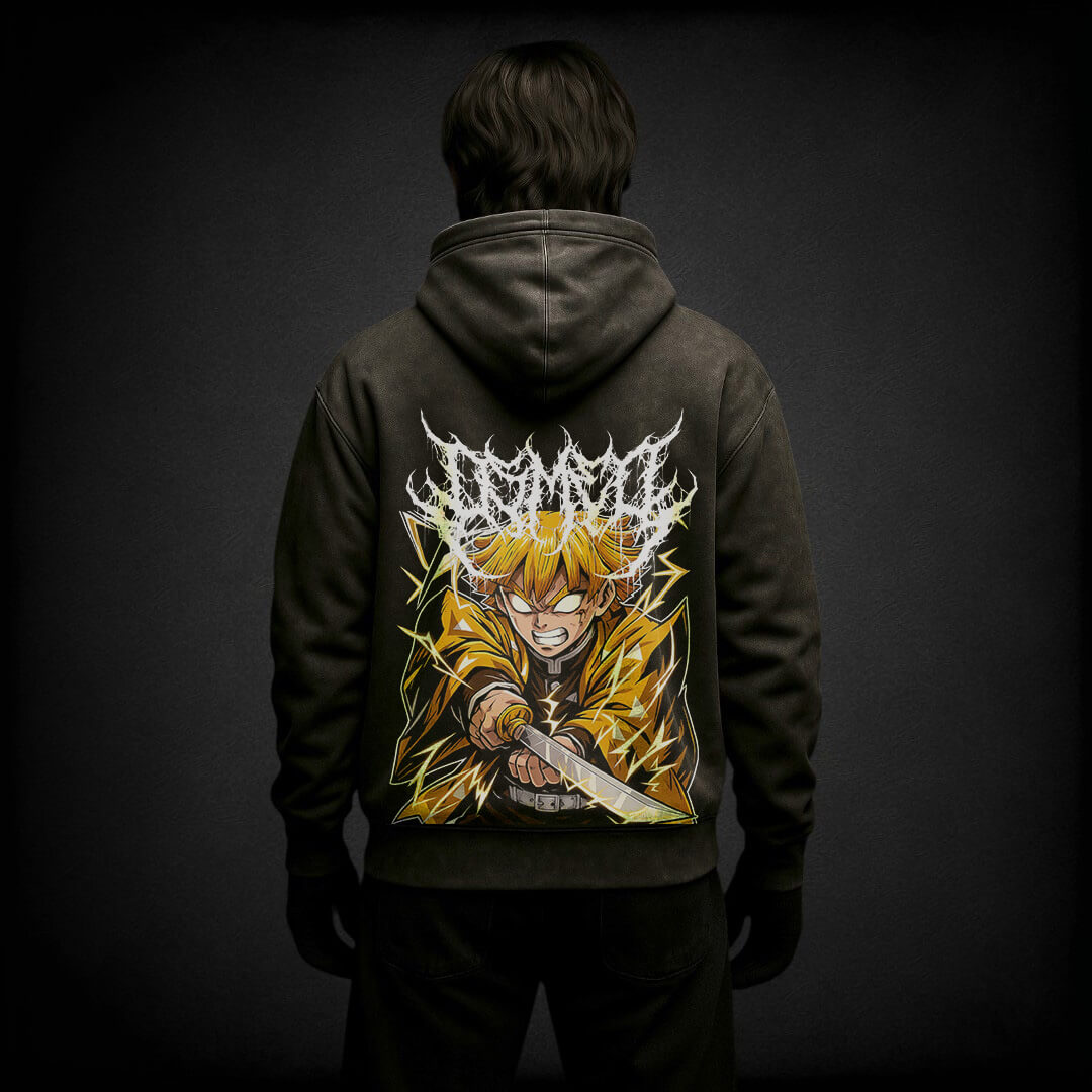 MOLETOM VINTAGE PREMIUM DEMON SLAYER ZENITSU