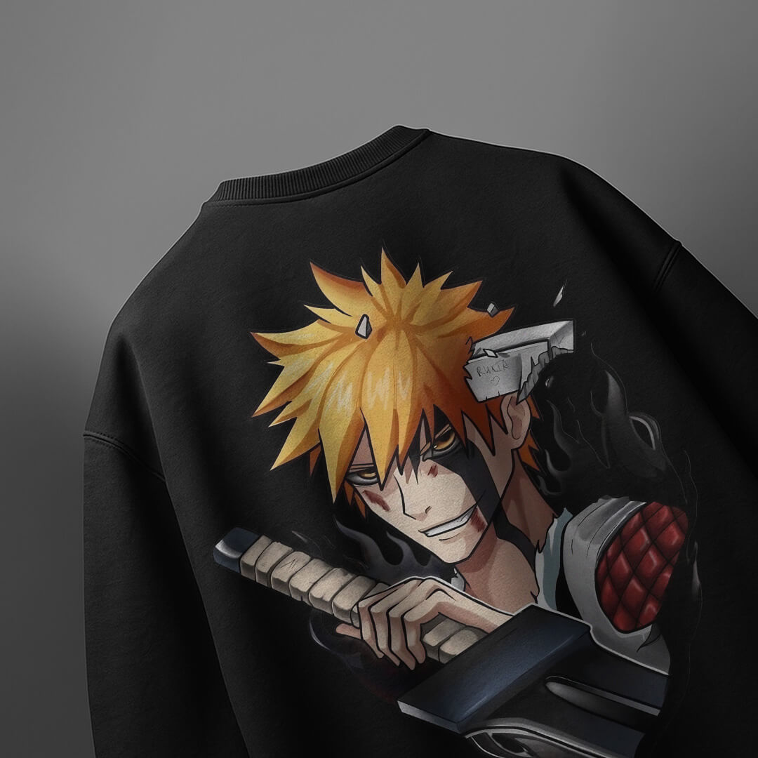 CAMISETA OVERSIZED PREMIUM BLEACH ICHIGO CHAMAS
