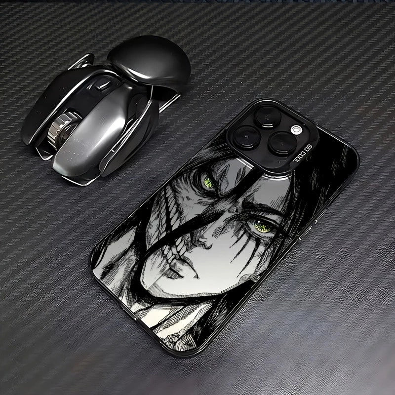 CAPINHA DE IPHONE EREN VS TITAN METALIZADO