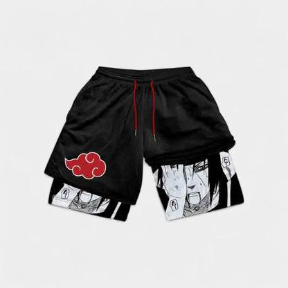 SHORT ANIME FIT™ UNISSEX NARUTO ITACHI SHARIGAN