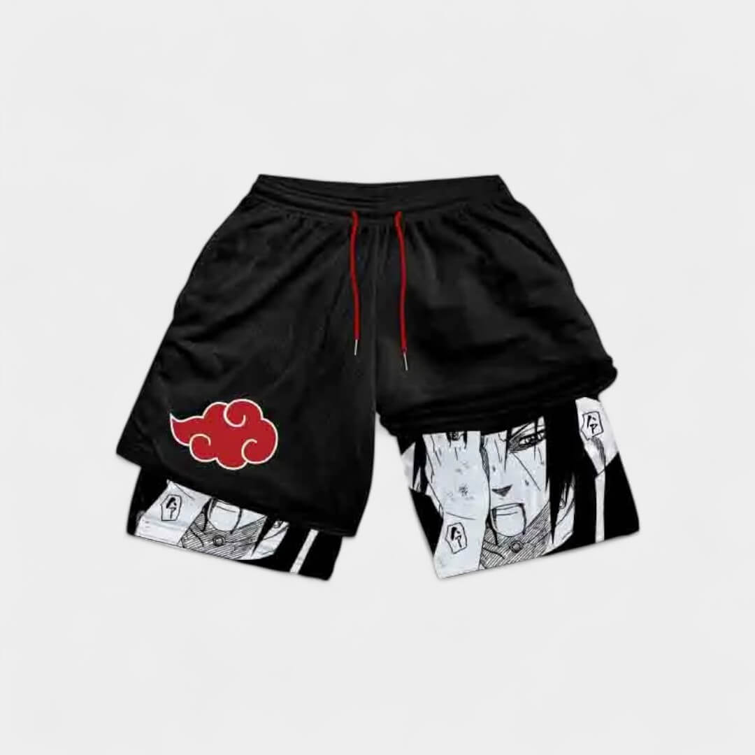 SHORT ANIME FIT™ UNISSEX NARUTO ITACHI SHARIGAN
