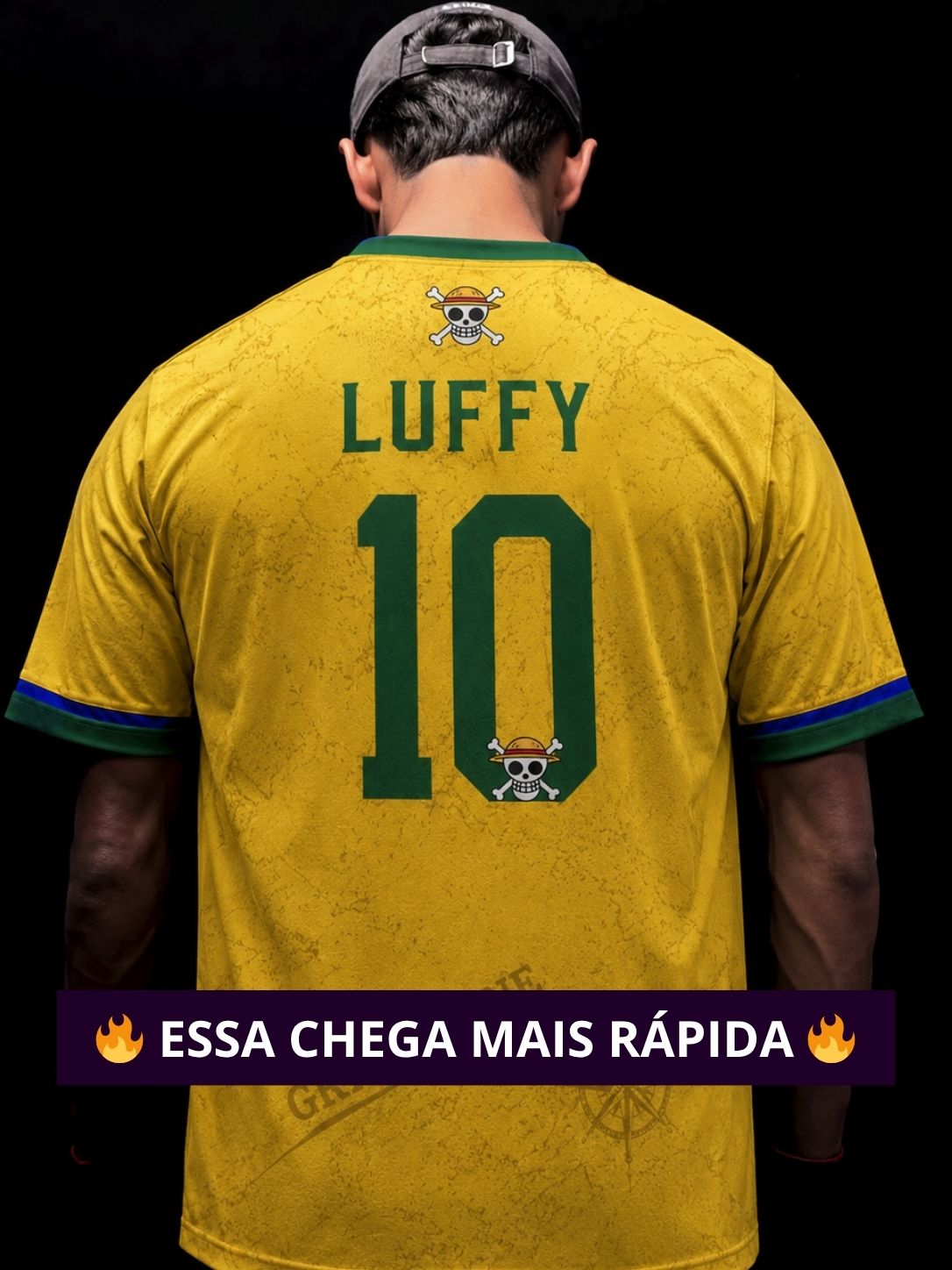 CAMISETA LUFFY X BRASIL - COM ENTREGA MAIS RÁPIDA