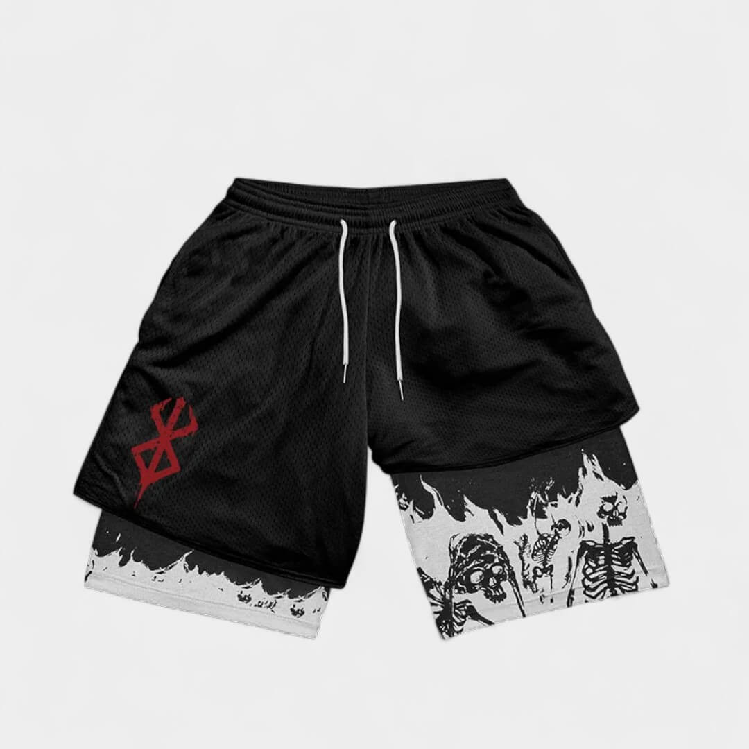 SHORT ANIME FIT™ UNISSEX  SKULL BERSERK