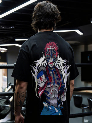 CAMISETA OVERSIZED PREMIUM DEMON SLAYER AKAZA