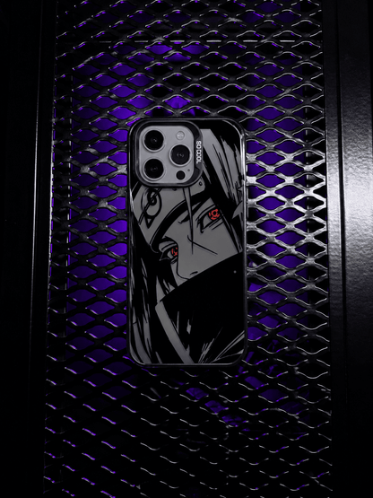 CAPINHA DE IPHONE NARUTO ITACHI SOMBRAS METALIZADO