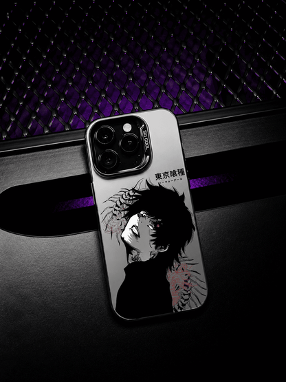 CAPINHA DE IPHONE TOKYO GHOUL KANEKI  ESPINHOS METALIZADO