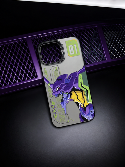 CAPINHA DE IPHONE EVA-01 EVANGELION METALIZADO