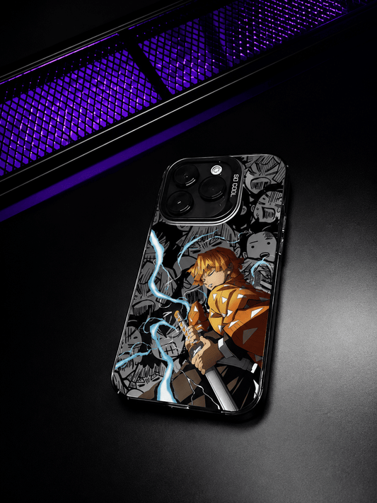 CAPINHA DE IPHONE ZENITSU DEMON SLAYER METALIZADO