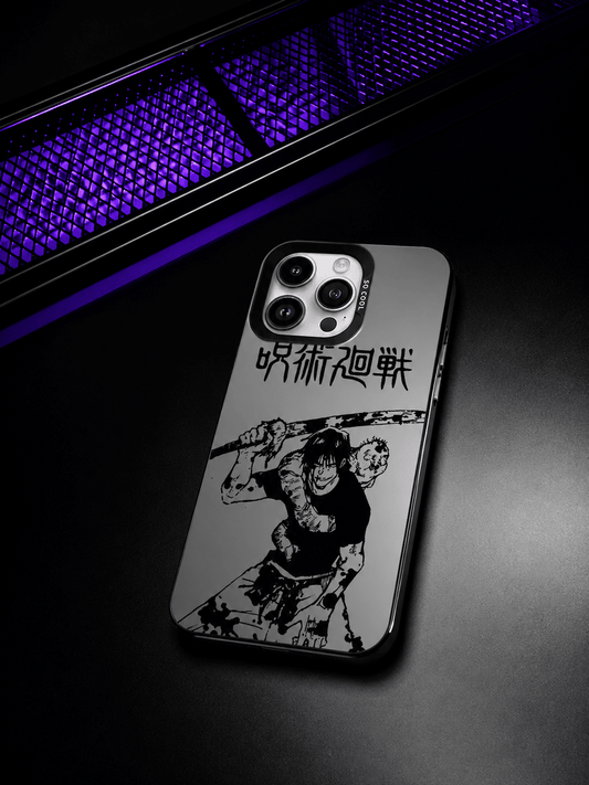 CAPINHA DE IPHONE TOJI BATALAHA JUJUTSU KAISEN METALIZADO