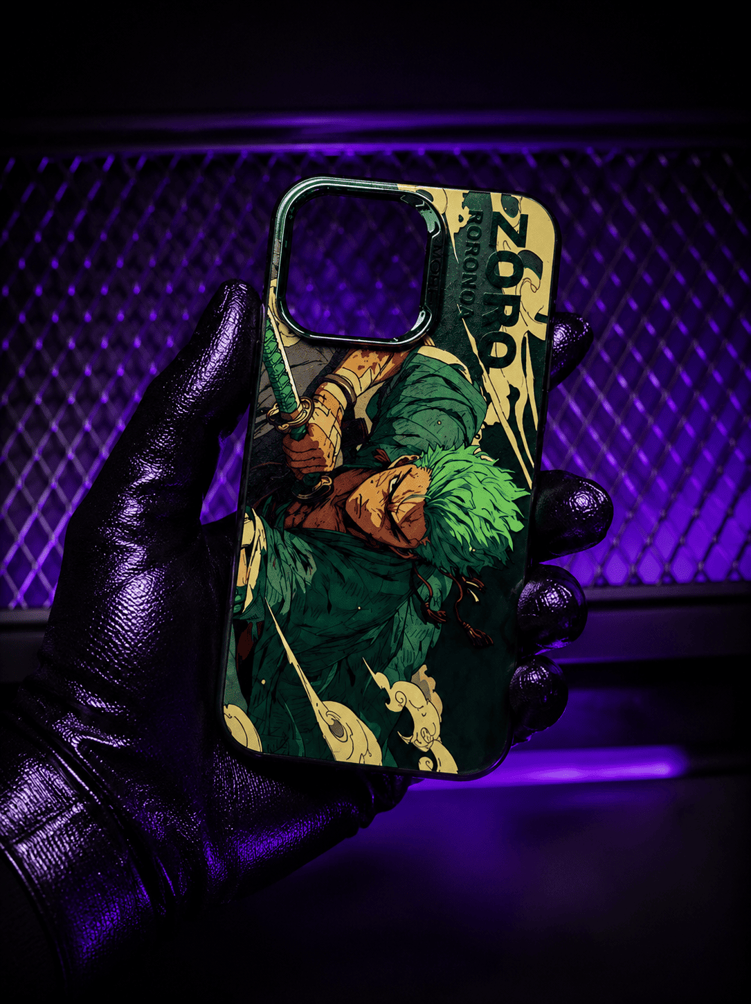 CAPINHA DE IPHONE ZORO GREEN