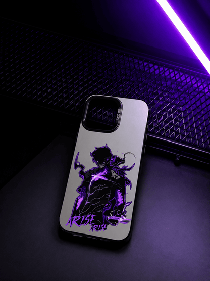 CAPINHA DE IPHONE SOLO LEVELING SUNG JIN-WOO METALIZADO