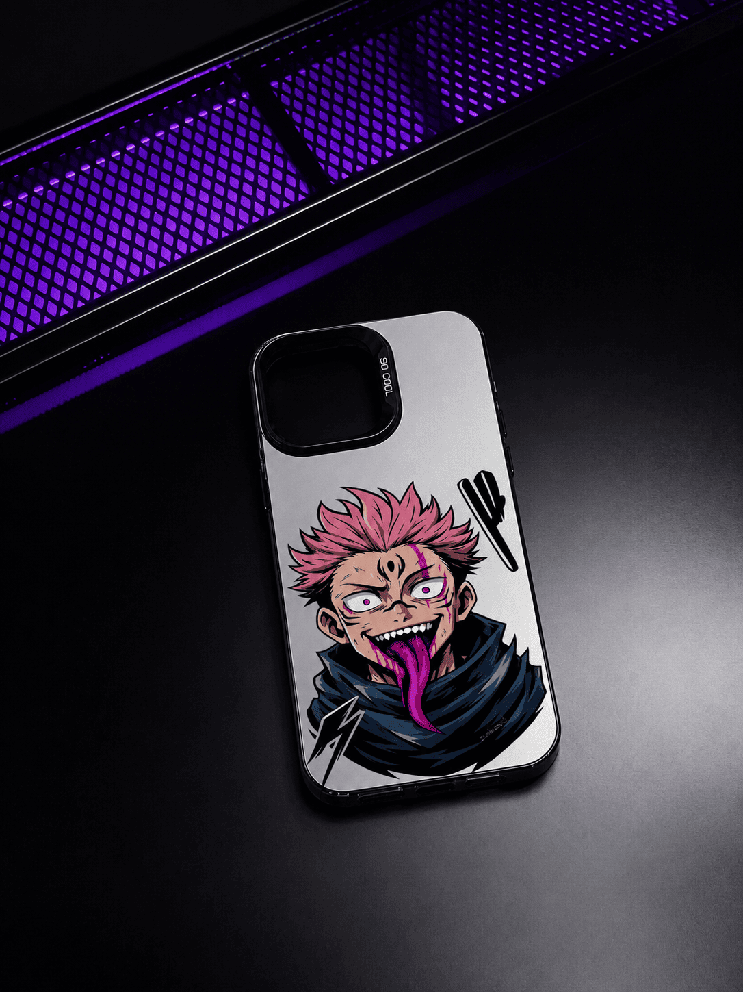 CAPINHA DE IPHONE JUJUTSU KAISEN SUKUNA METALIZADO