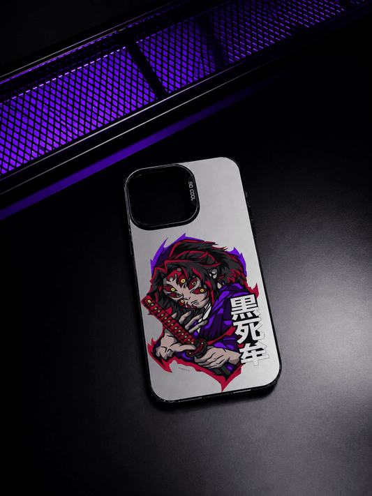 CAPINHA DE IPHONE DEMON SLAYER KOKUSHIBO METALIZADO