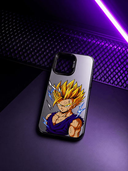 CAPINHA DE IPHONE DRAGON BALL GOHAN SSJ2 METALIZADO