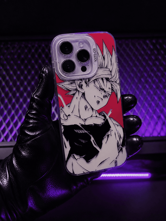 CAPINHA DE IPHONE DRAGON BALL GOKU FUNDO RED
