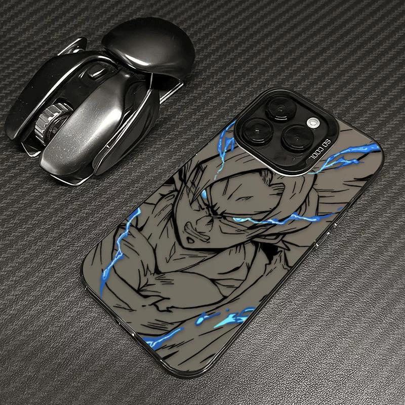 CAPINHA DE IPHONE DRAGON BALL RAIOS AZUIS