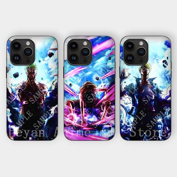 CAPINHA DE IPHONE  ZORO LUFFY SANJI 3D
