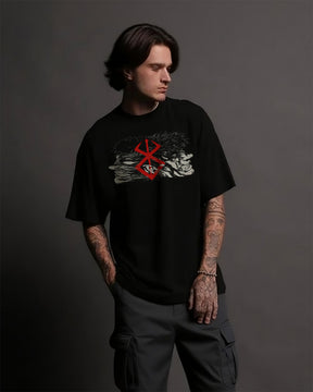 CAMISETA OVERSIZED PREMIUM BERSERK GUTS CONFUSÃO