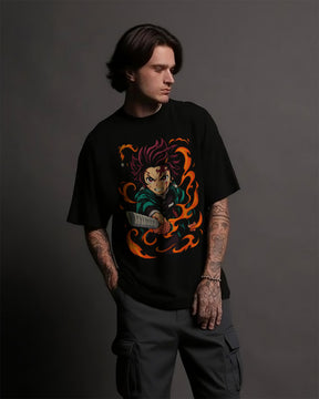 CAMISETA OVERSIZED PREMIUM DEMON SLAYER TANJIRO
