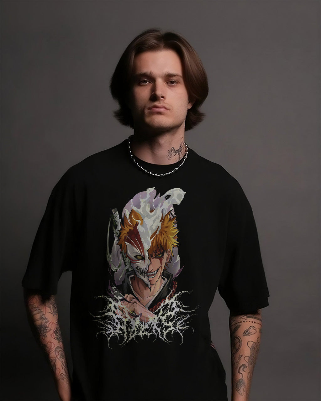 CAMISETA OVERSIZED PREMIUM BLEACH DARK ICHIGO