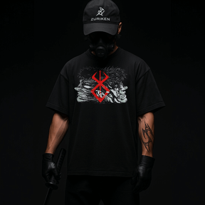 CAMISETA OVERSIZED PREMIUM BERSERK GUTS CONFUSÃO