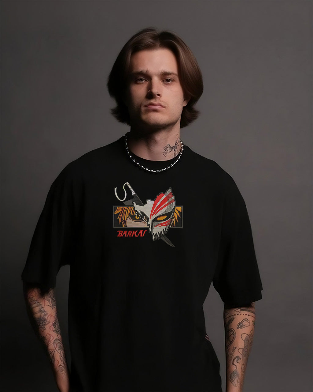 CAMISETA OVERSIZED PREMIUM BLEACH ICHIGO CHAMAS