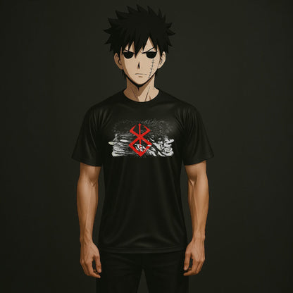 CAMISETA ANIME FIT™️ BERSERK GUTS CONFUSÃO