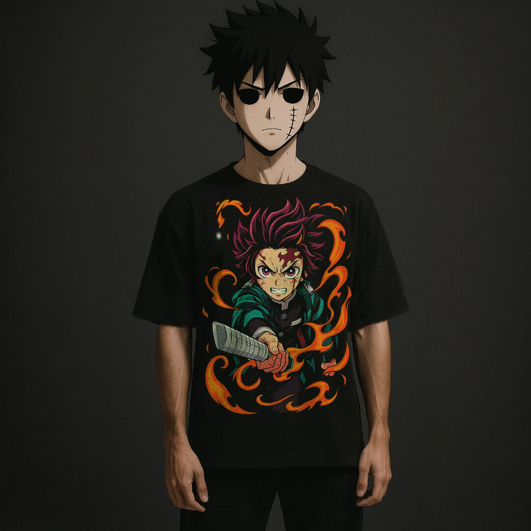 CAMISETA OVERSIZED PREMIUM DEMON SLAYER TANJIRO