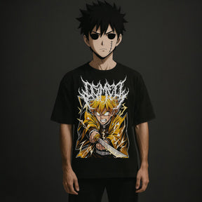 CAMISETA OVERSIZED PREMIUM DEMON SLAYER ZENITSU