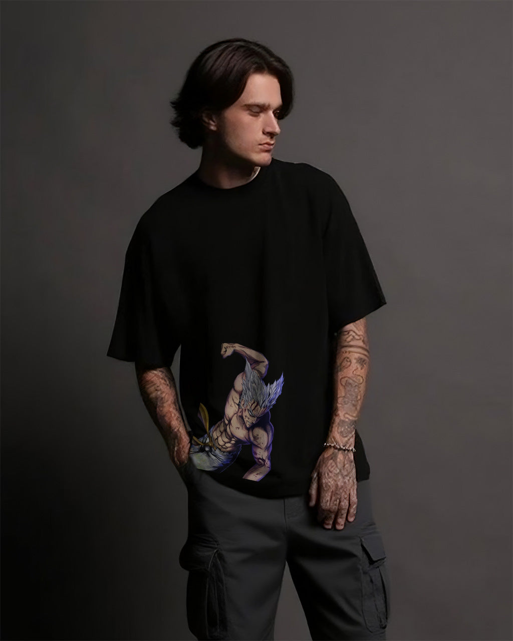 CAMISETA OVERSIZED PREMIUM ONE PUNCH MAN GAROU