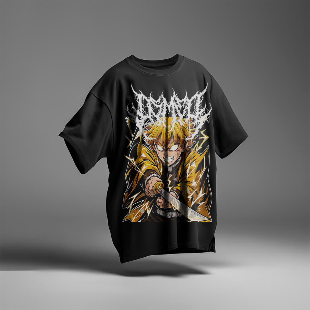 CAMISETA OVERSIZED PREMIUM DEMON SLAYER ZENITSU