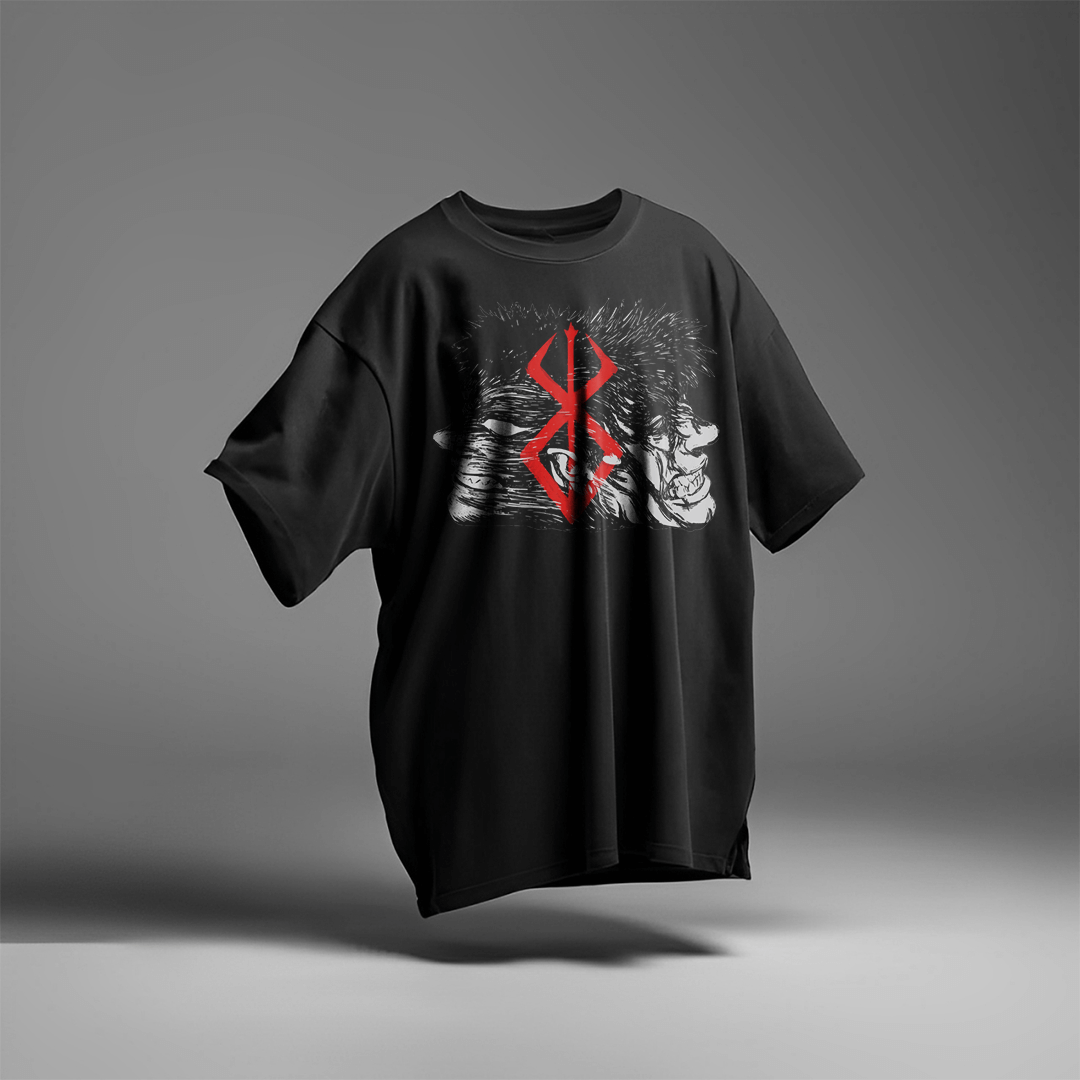 CAMISETA OVERSIZED PREMIUM BERSERK GUTS CONFUSÃO