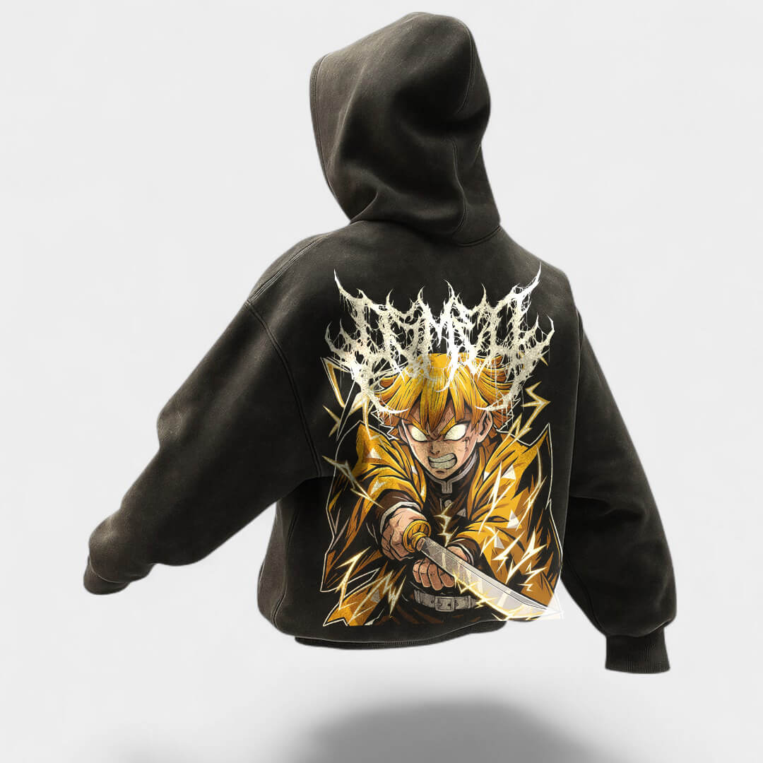 MOLETOM VINTAGE PREMIUM DEMON SLAYER ZENITSU