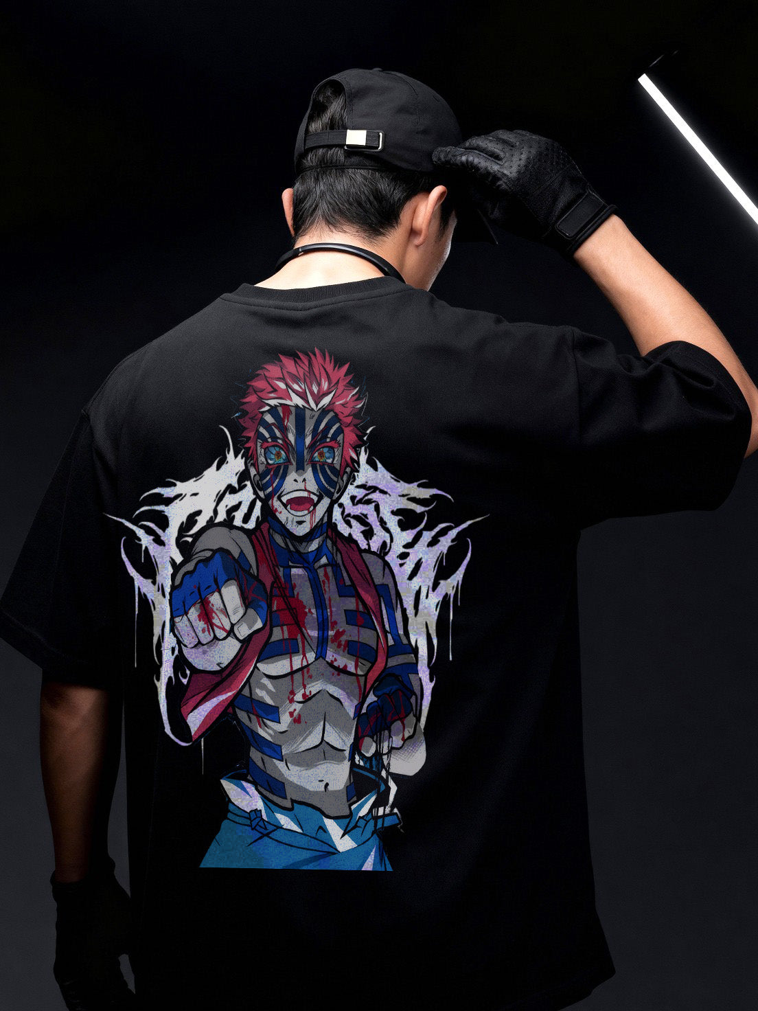 CAMISETA OVERSIZED PREMIUM DEMON SLAYER AKAZA