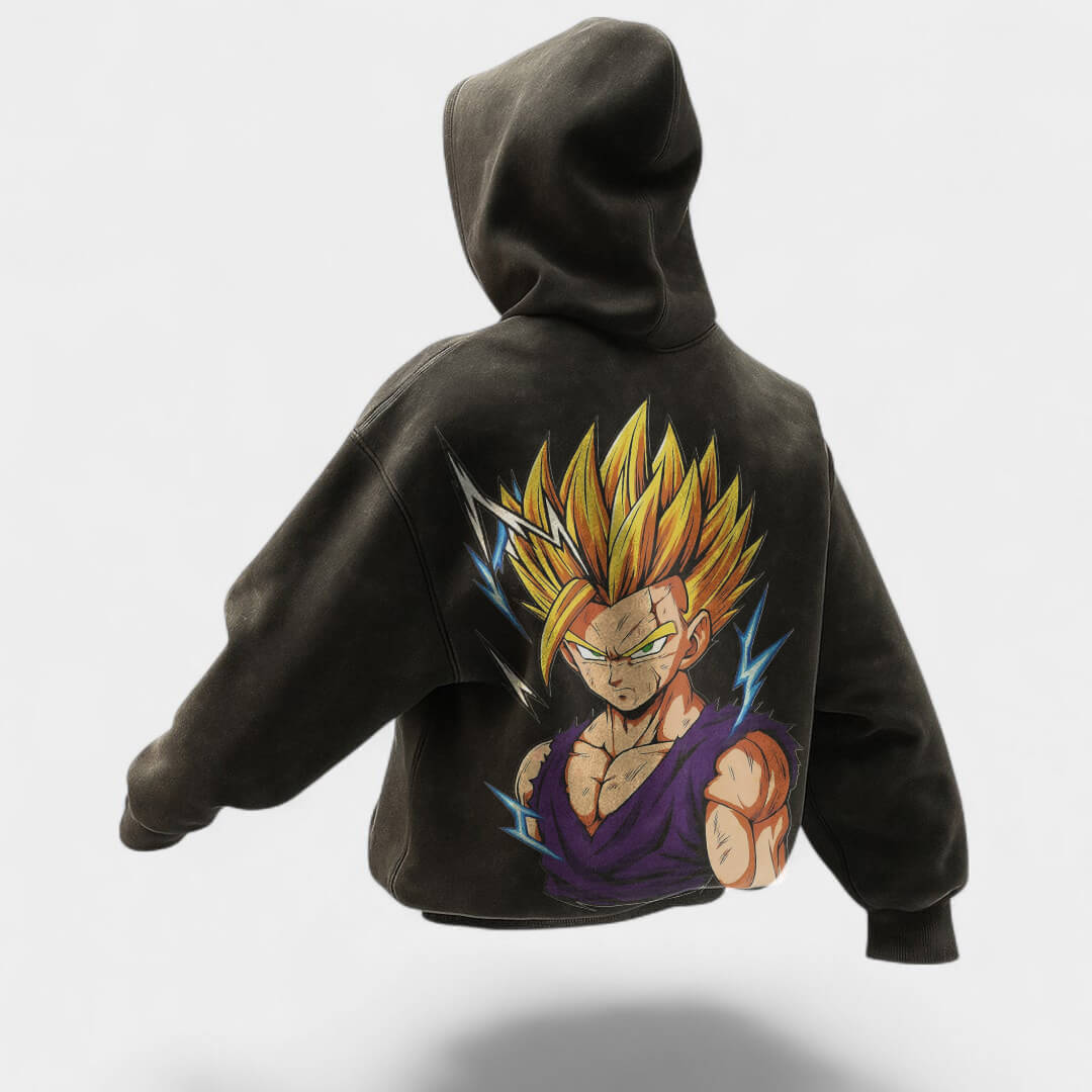 MOLETOM VINTAGE PREMIUM DRAGON BALL GOHAN SSJ2