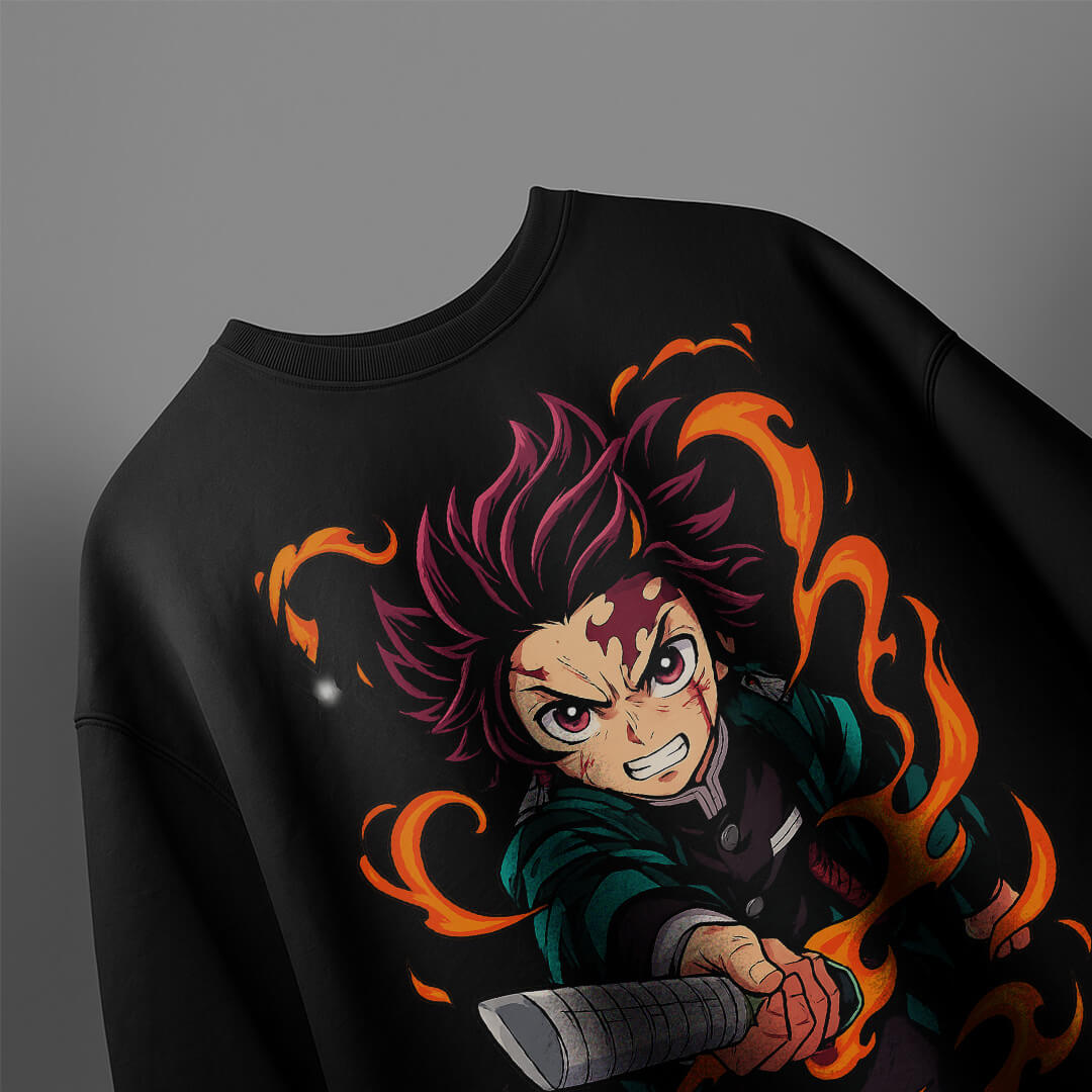 CAMISETA OVERSIZED PREMIUM DEMON SLAYER TANJIRO