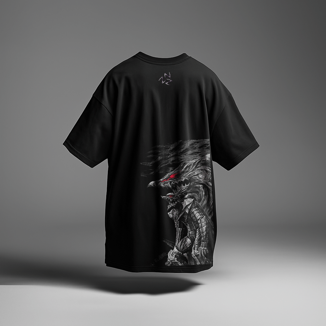 CAMISETA OVERSIZED PREMIUM BERSERK GUTS CONFUSÃO