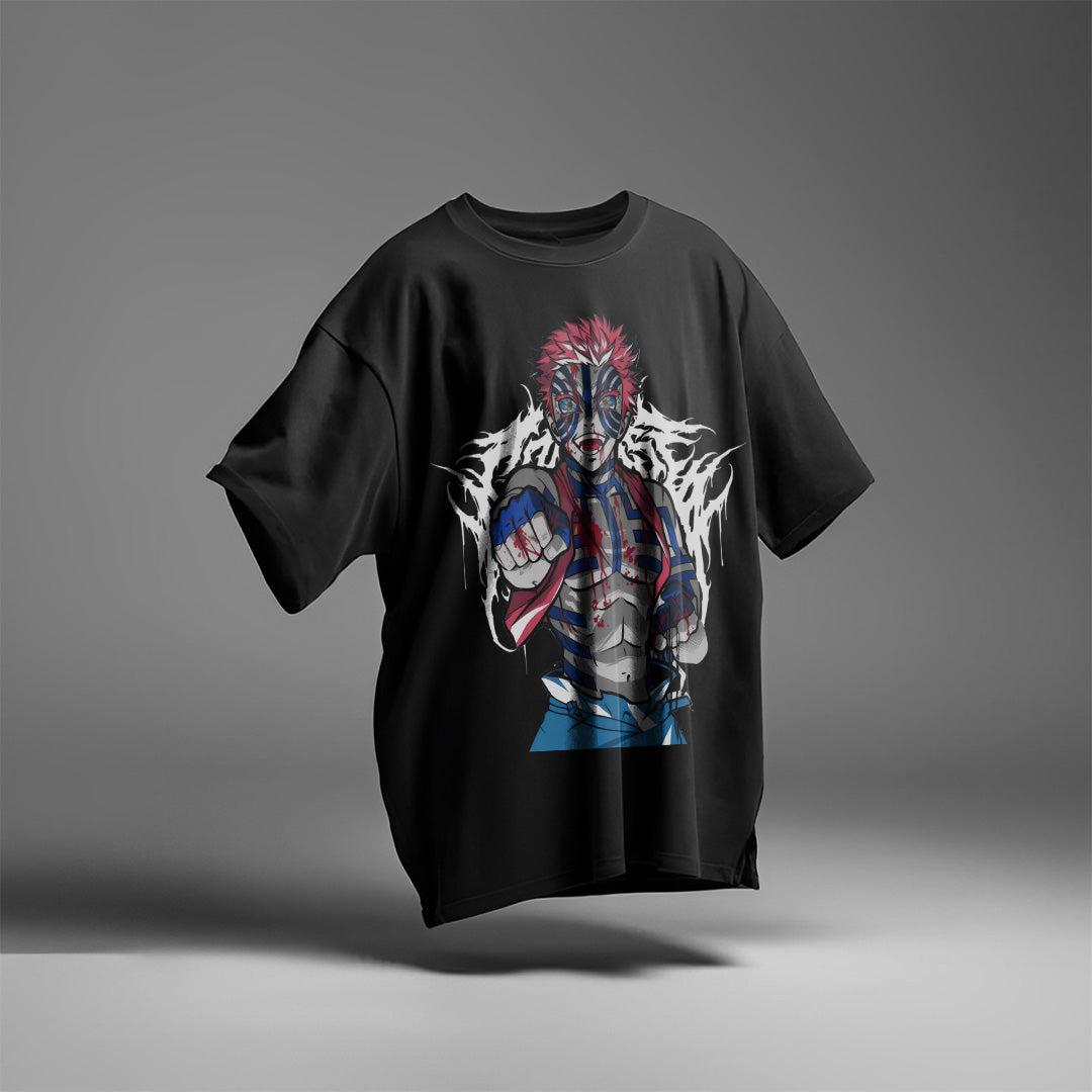 CAMISETA OVERSIZED PREMIUM DEMON SLAYER AKAZA