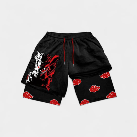 SHORT ANIME FIT™ UNISSEX NARUTO VERSAO MINI KURAMA