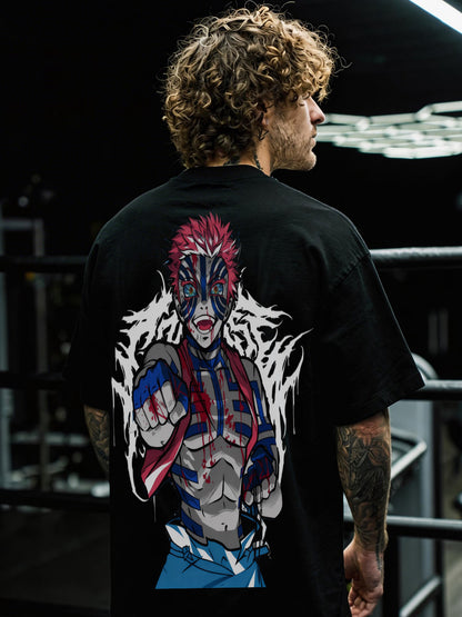 CAMISETA OVERSIZED PREMIUM DEMON SLAYER AKAZA