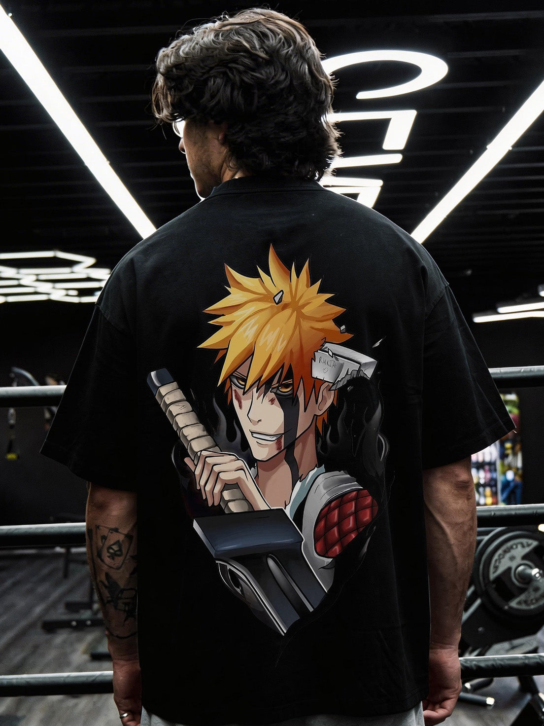 CAMISETA OVERSIZED PREMIUM BLEACH ICHIGO CHAMAS
